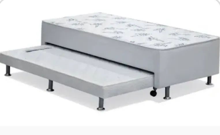Cama box com auxiliar solteiro Orthobom
