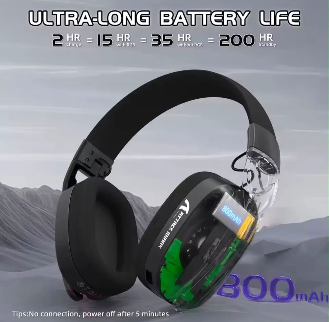 Headset Attack Shark L90 sem fio. @importech_084 - Foto 4