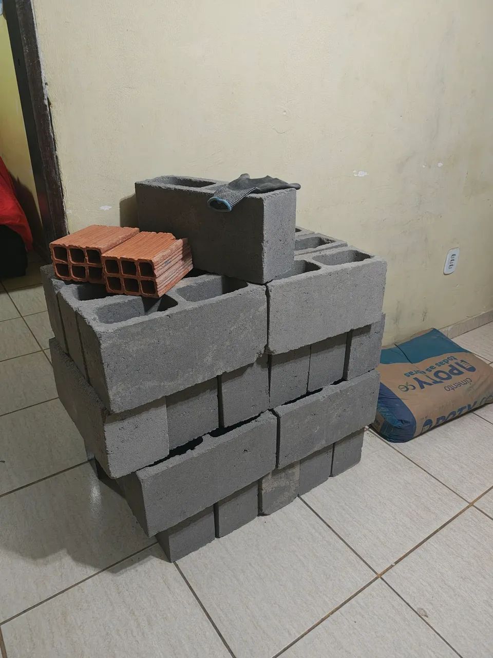 Bloco de concreto.