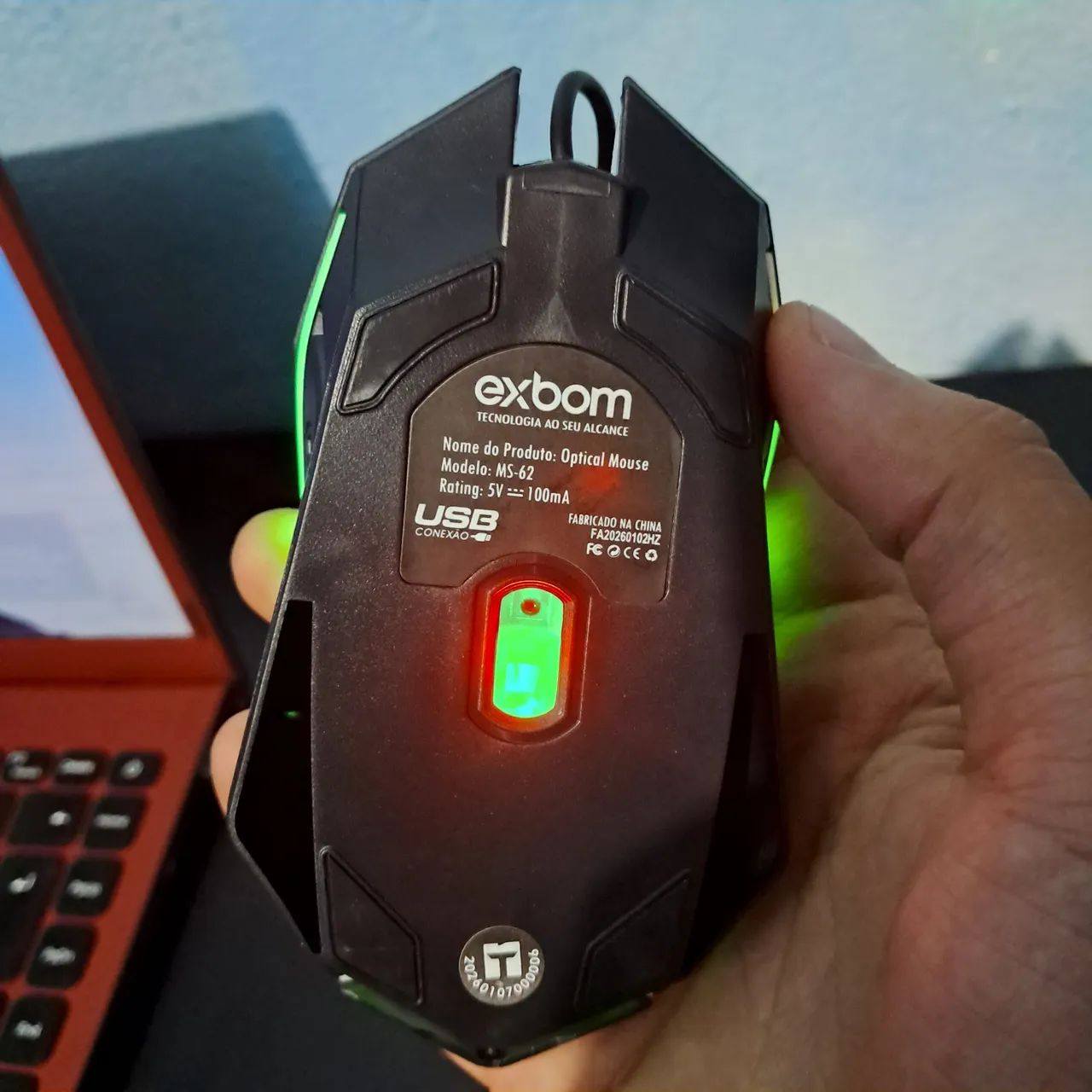 Mouse Gamer USB Com Led  - Foto 3