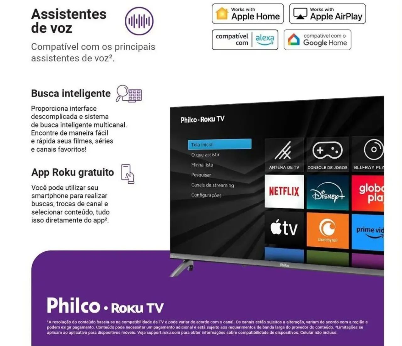 TV philco 32 polegadas - RokuTV