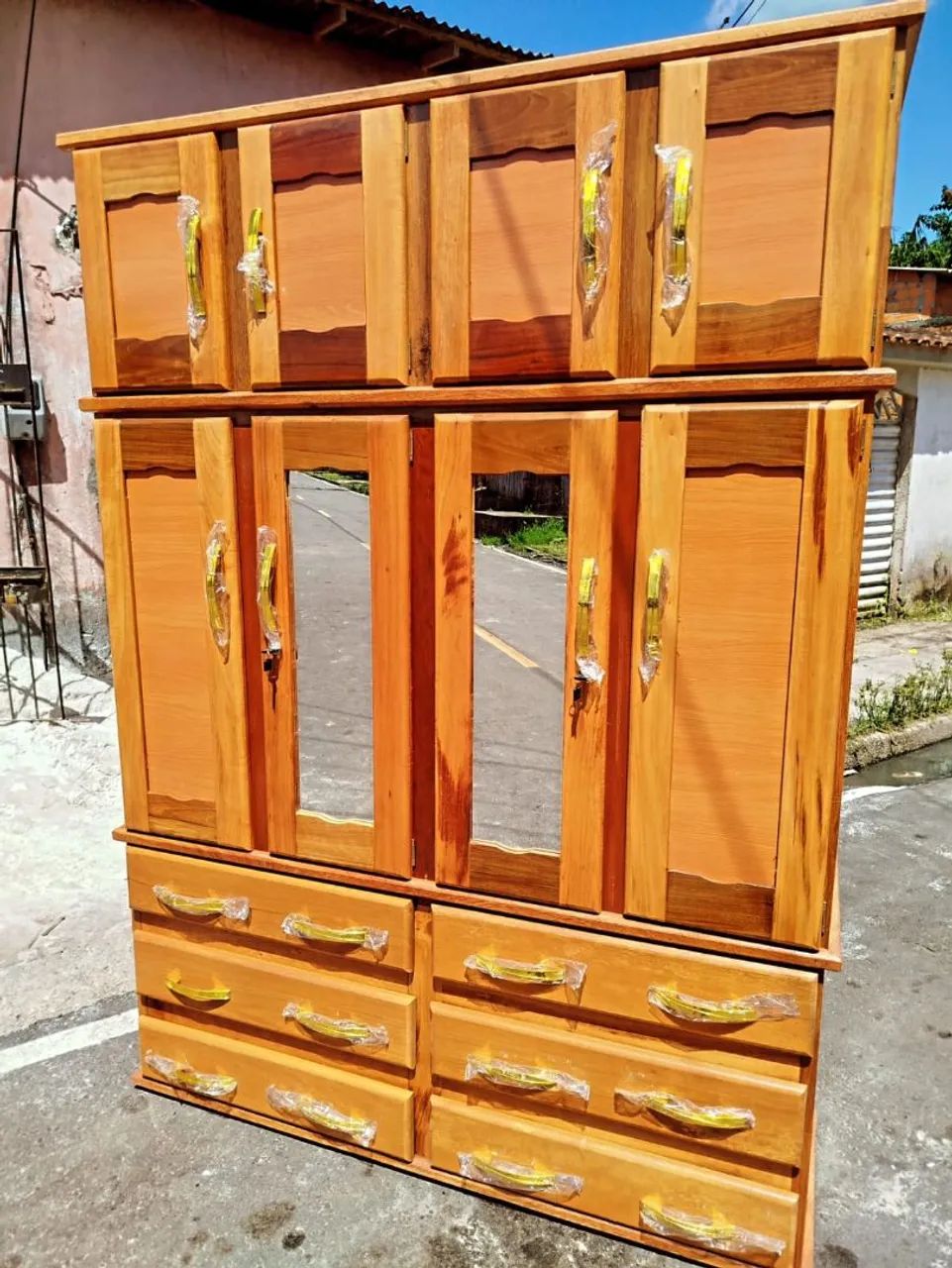 GUARDA ROUPA DE CASAL - 6 GAVETAS COMPLETO COM ESPELHOS - Foto 4