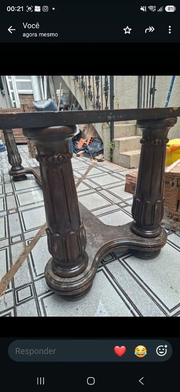 Vendo mesa da base para apoiar o tampo - Foto 4