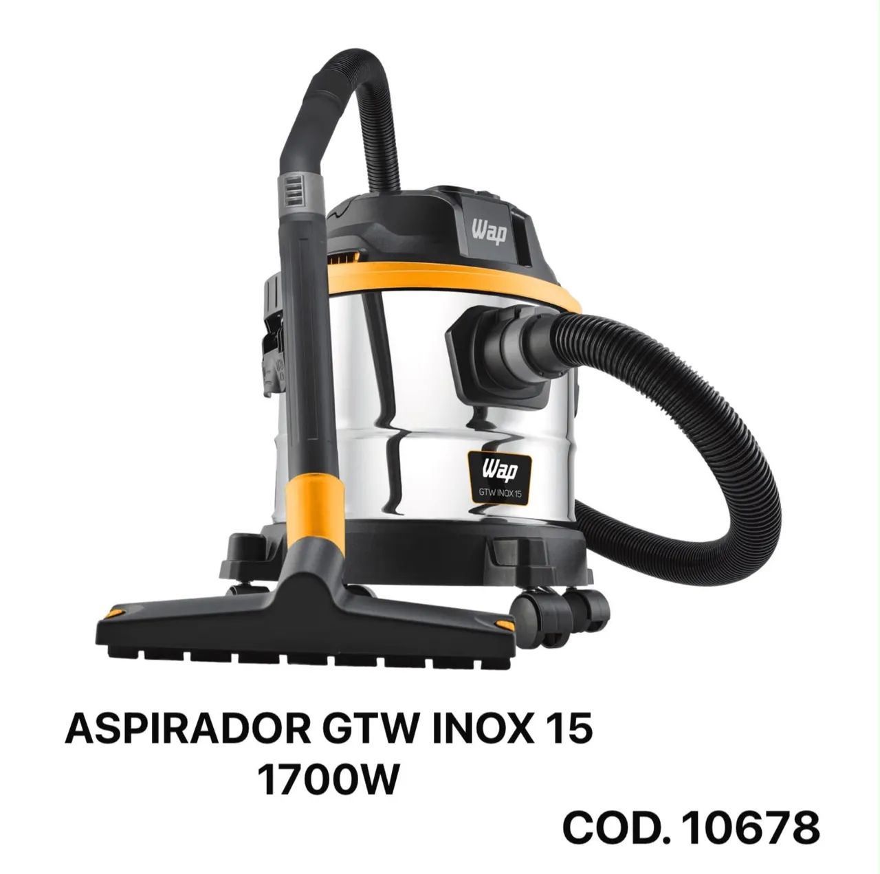 ASPIRADOR WAP ÁGUA E PÓ COM 1.700W  e 15 LITROS ?