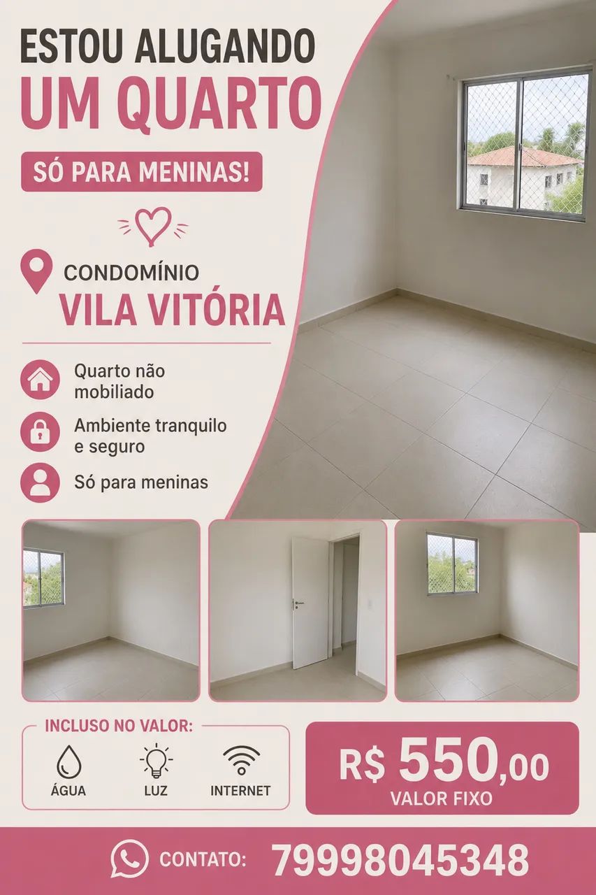 Aluguel de quarto para meninas 