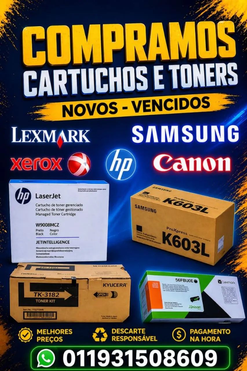 Cartuchos Toner Cilindros , Compramos novos