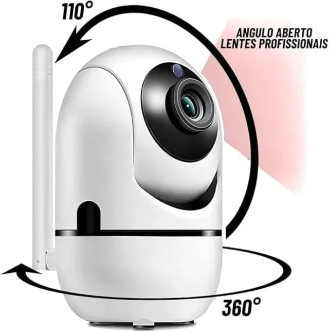Câmera Babá Eletrônica Wi-Fi Full HD 1080p com Visão Noturna - Foto 3