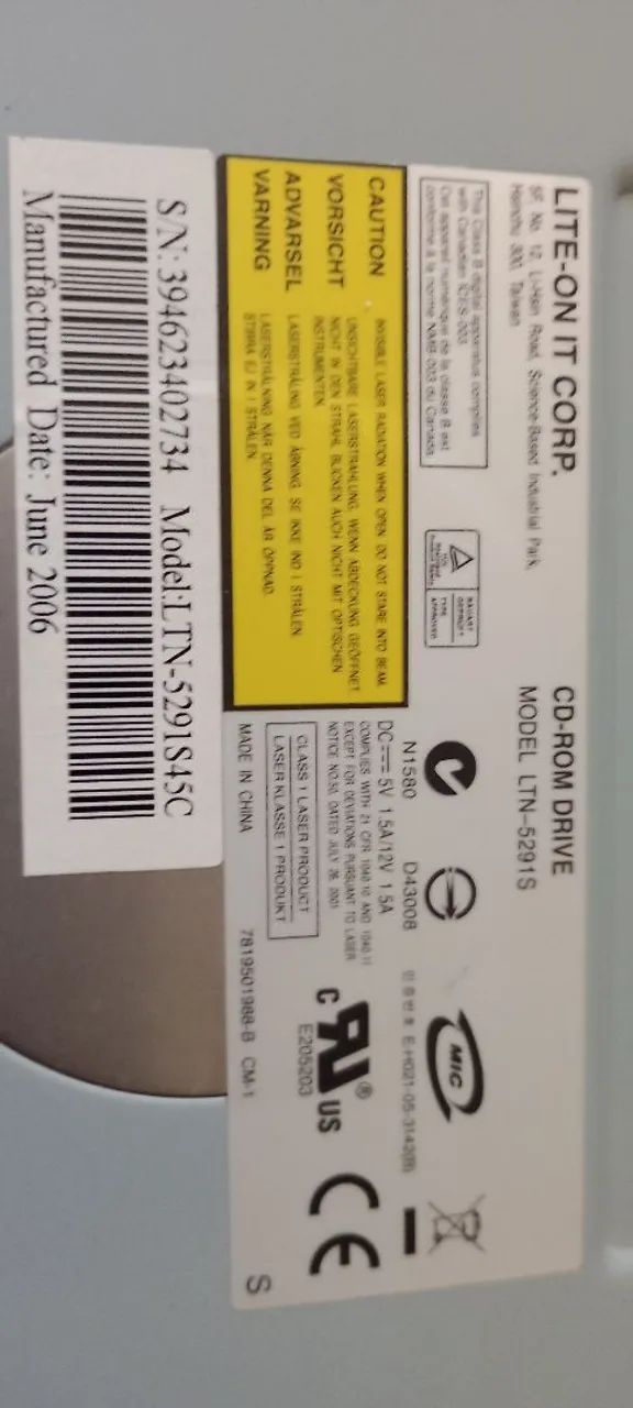 Leitor de CD e DVD IDE. 52x funcionando 100% - Foto 4
