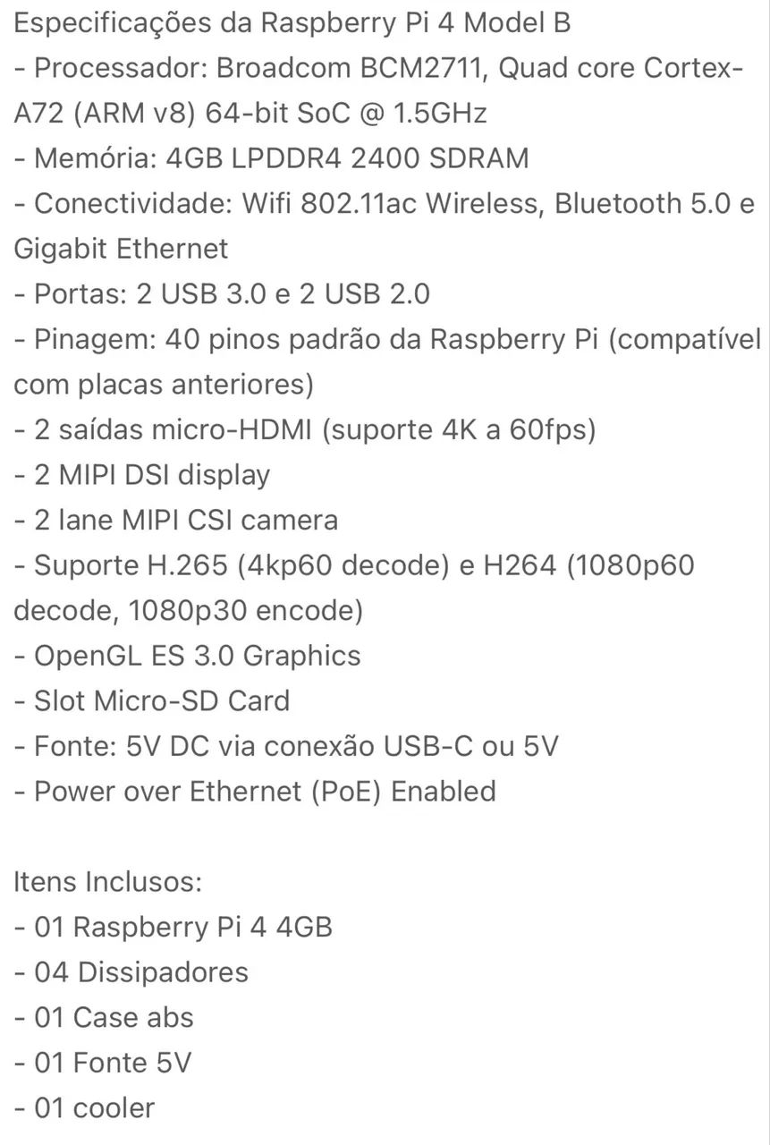 Kit Raspberry Pi4 Pi 4 Model B 4gb - Foto 3
