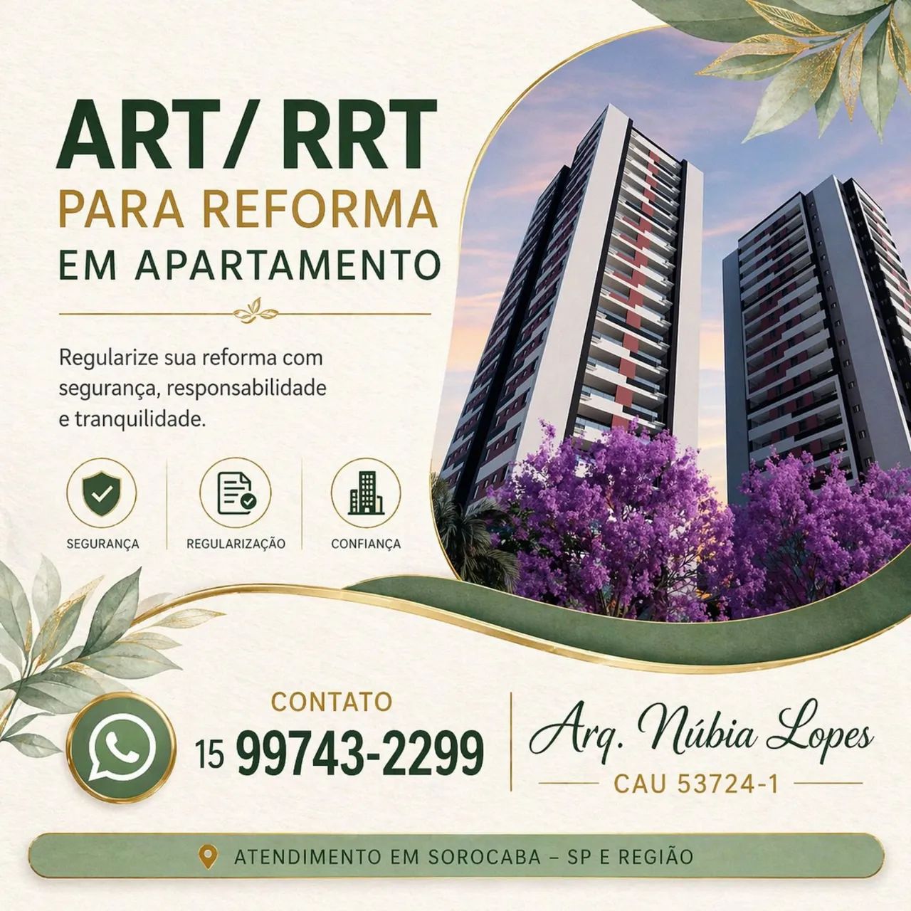 ART/RRT para apartamento 