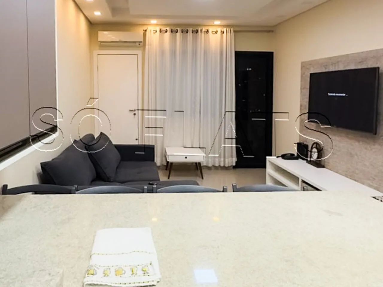 Apartamento mobiliado em Alphaville com varanda e vaga, Flat Le Bougainville - Foto 5