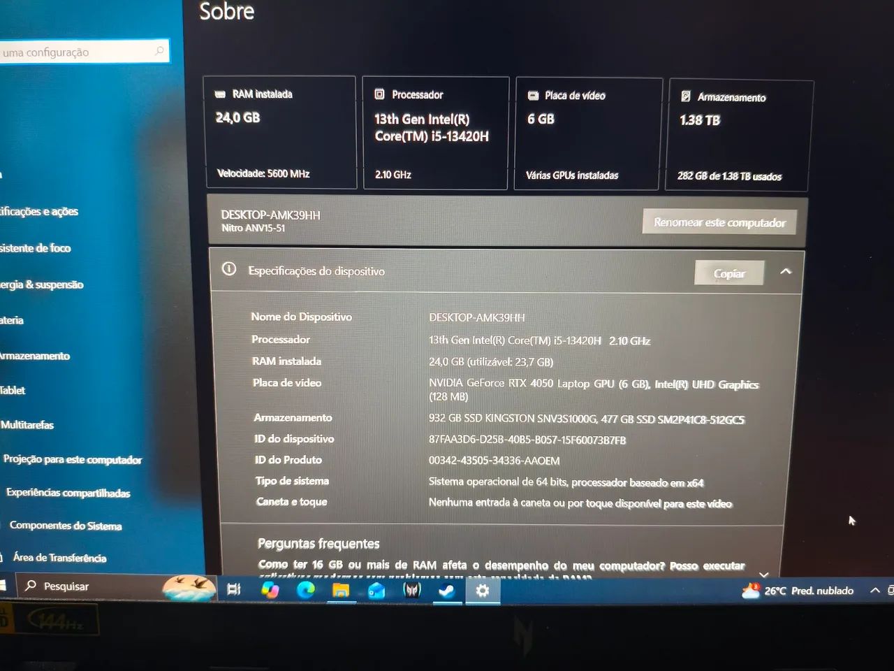 Notebook Gamer Acer Nitro V15 - Foto 5