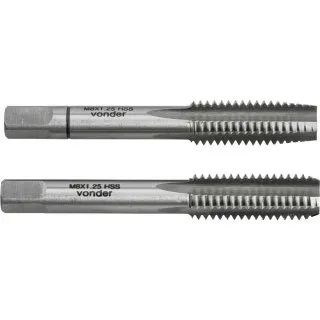 Macho Manual De Aço Rápido, M8 x 1,25 mm, Rosca Ma Jogo De 2 Peças Vonder - Foto 3