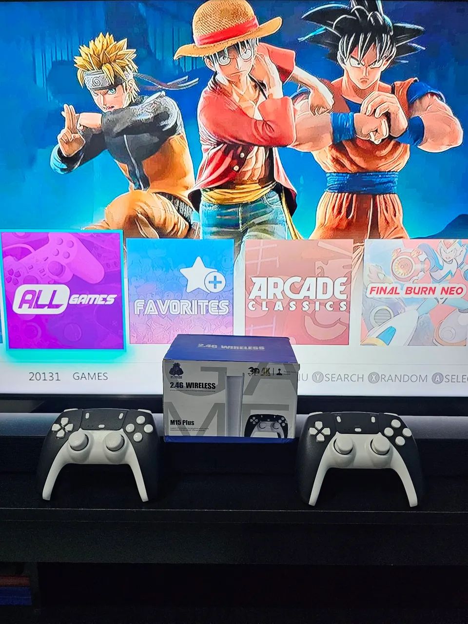 Videogame Retro Com 2 Controles Preto - Foto 2