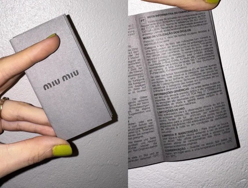 Óculos de Sol MiuMiu Três Peças Dourado - Foto 4