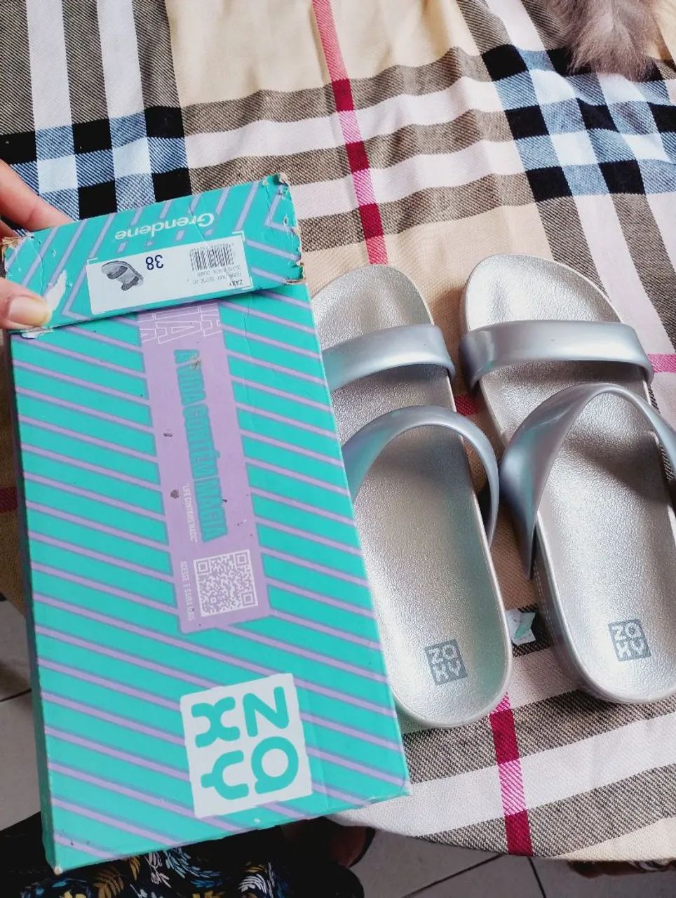 Chinelo ZAXY PRATA 38 - Foto 4