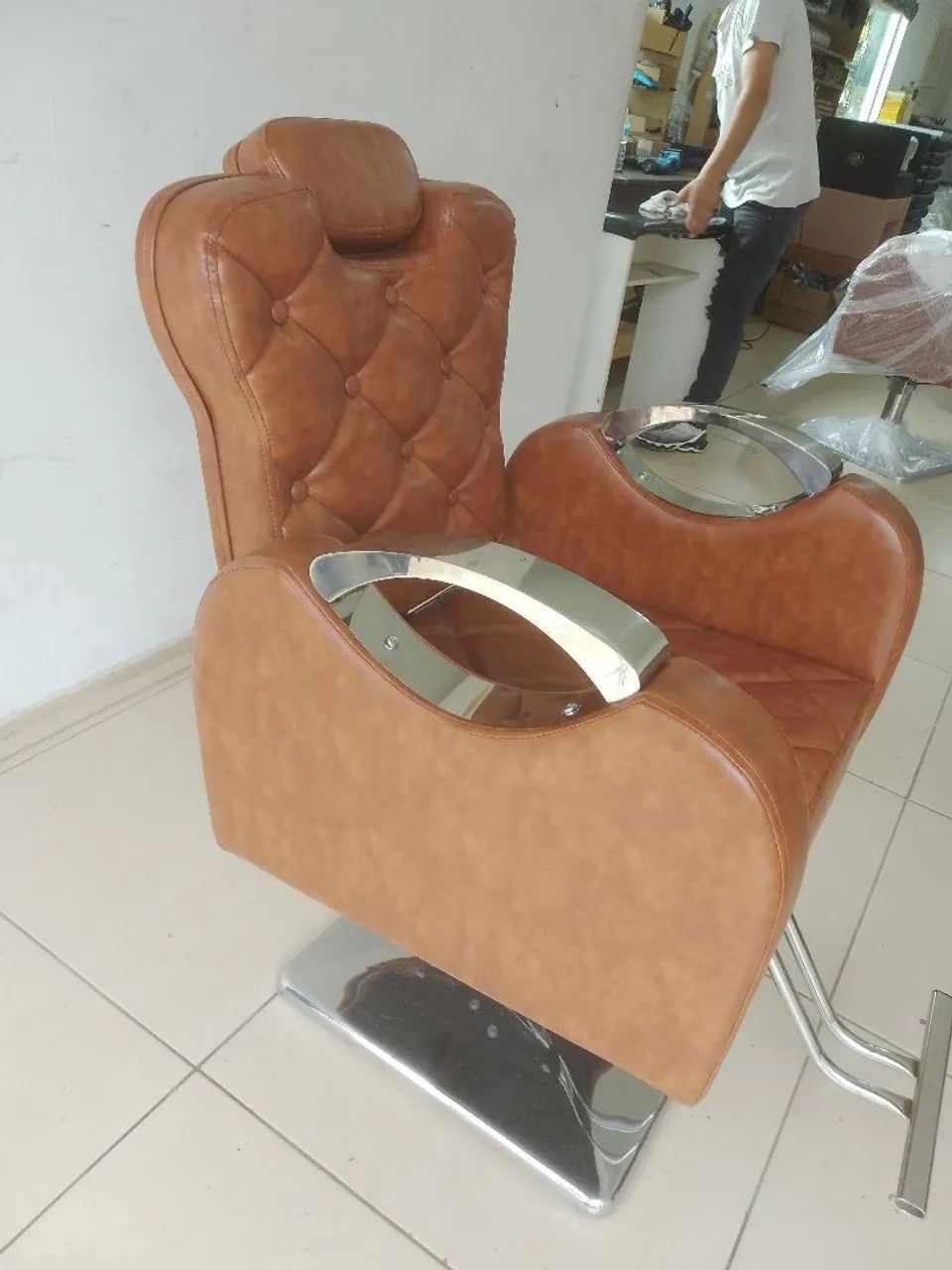 Cadeira para salão de beleza e barbearia  - Foto 2