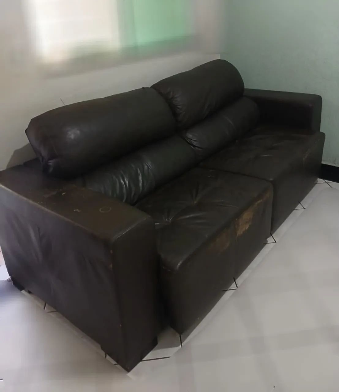 Sofa retrátil couro legítimo.  Entrego.  - Foto 3