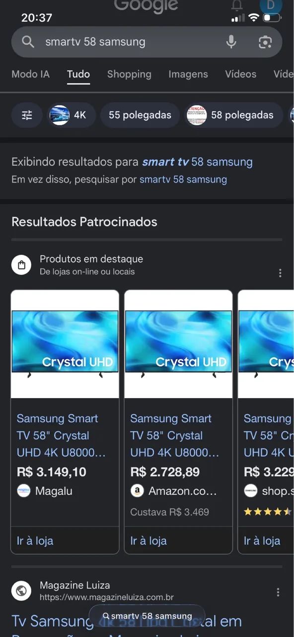 Smartv 58 4K crystal Samsung  - Foto 3