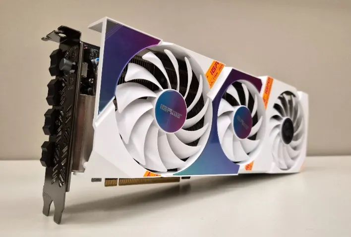  Placa de vídeo Colorful iGame RTX 3070 Ti 8GB Ultra White OC Triple Fan LED - TOP! - Foto 3