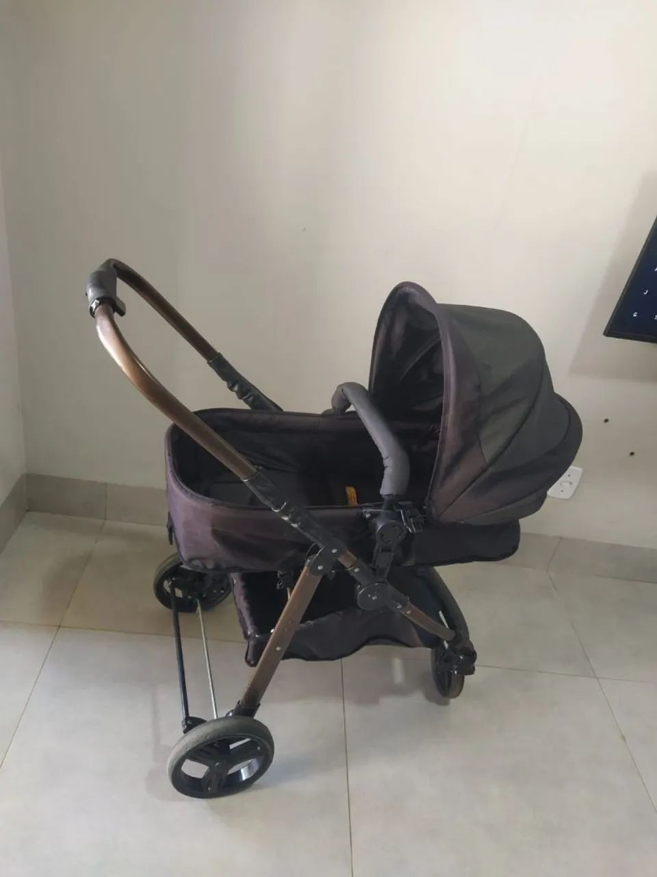 Carrinho de Bebê Moisés Galzerano Olímpus - Preto - Foto 2