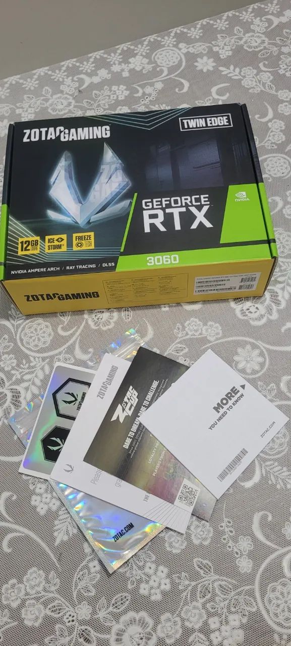 Caixa Original ZOTAC Gaming GeForce RTX 3060 12GB Twin Edge (Vazia