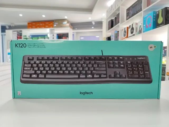 Teclado Logitech K120 USB ABNT2 Com Fio - Foto 2