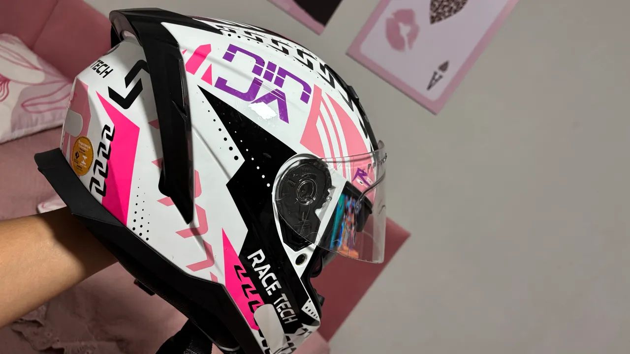 capa race tech volt ninja rosa  - Foto 3