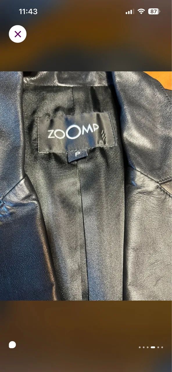 Blazer couro legítimo preto ZOOMP  - Foto 3