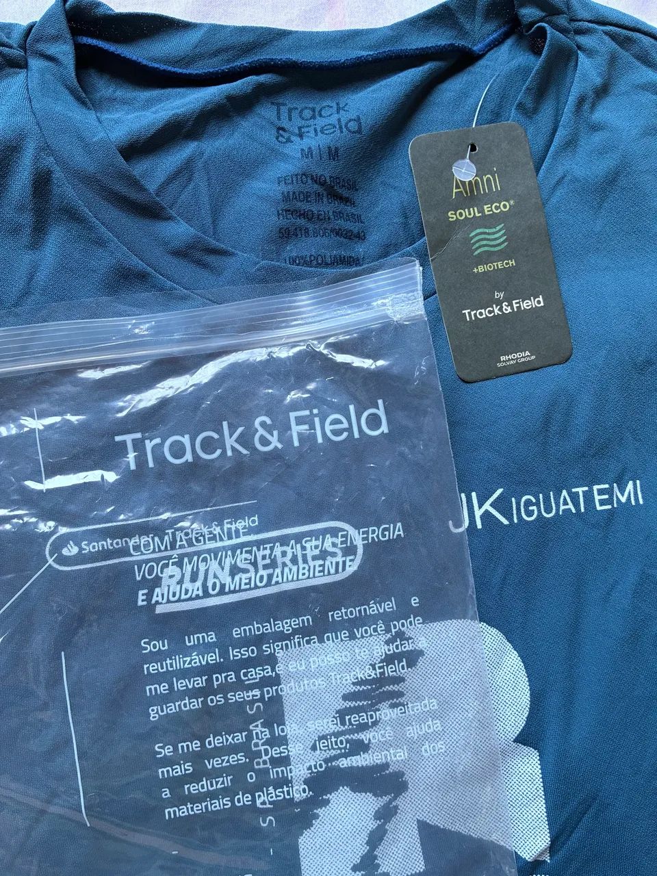 Camiseta track field azul nova m - Foto 3