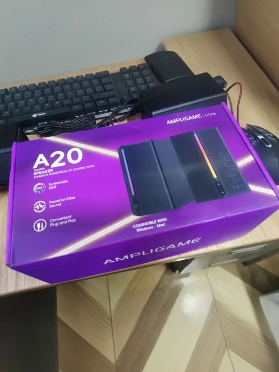 Caixa de Som para PC Fifine A20 RGB USB Estéreo - Nova e Lacrada - Foto 5