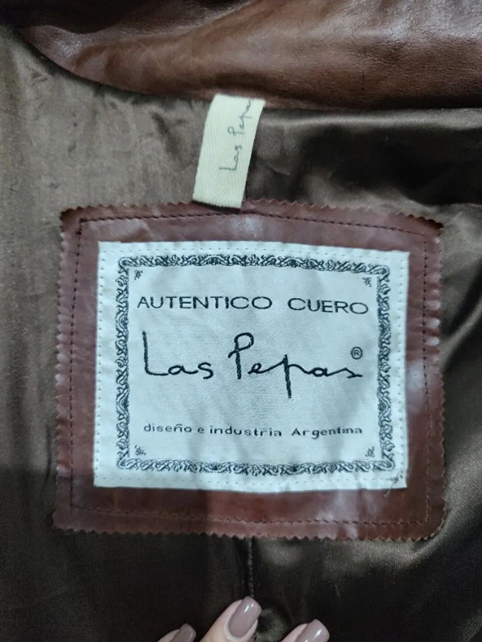 Casaco de couro argentino - Marca La Perla - Foto 5