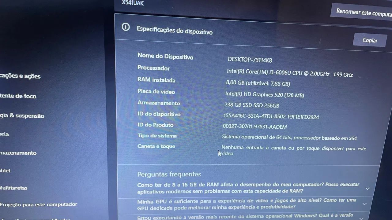 NOTEBOOK ASUS X541UAK - i3 / 8GB RAM / SSD 256GB - Foto 4