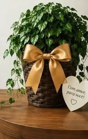 Vaso presente com planta