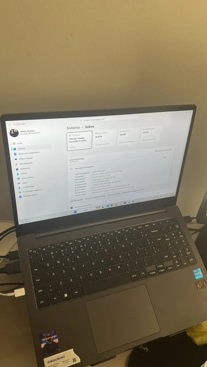 Notebook Samsung Galaxy Book 2