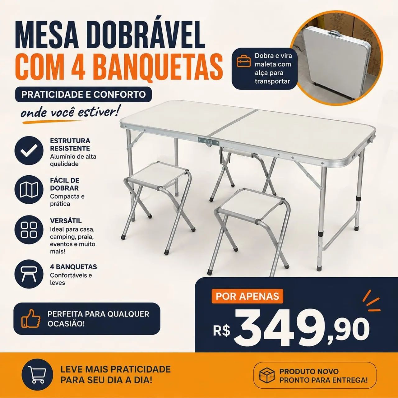 Mesa dobrável 