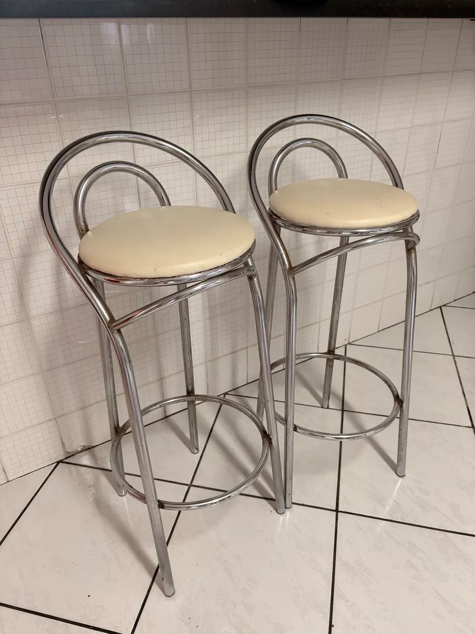 2 banquetas alumínio  - Foto 2