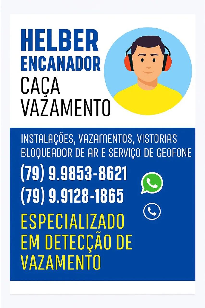 ENCANADOR CAÇA VAZAMENTO COM APARELHO GEOFONE 