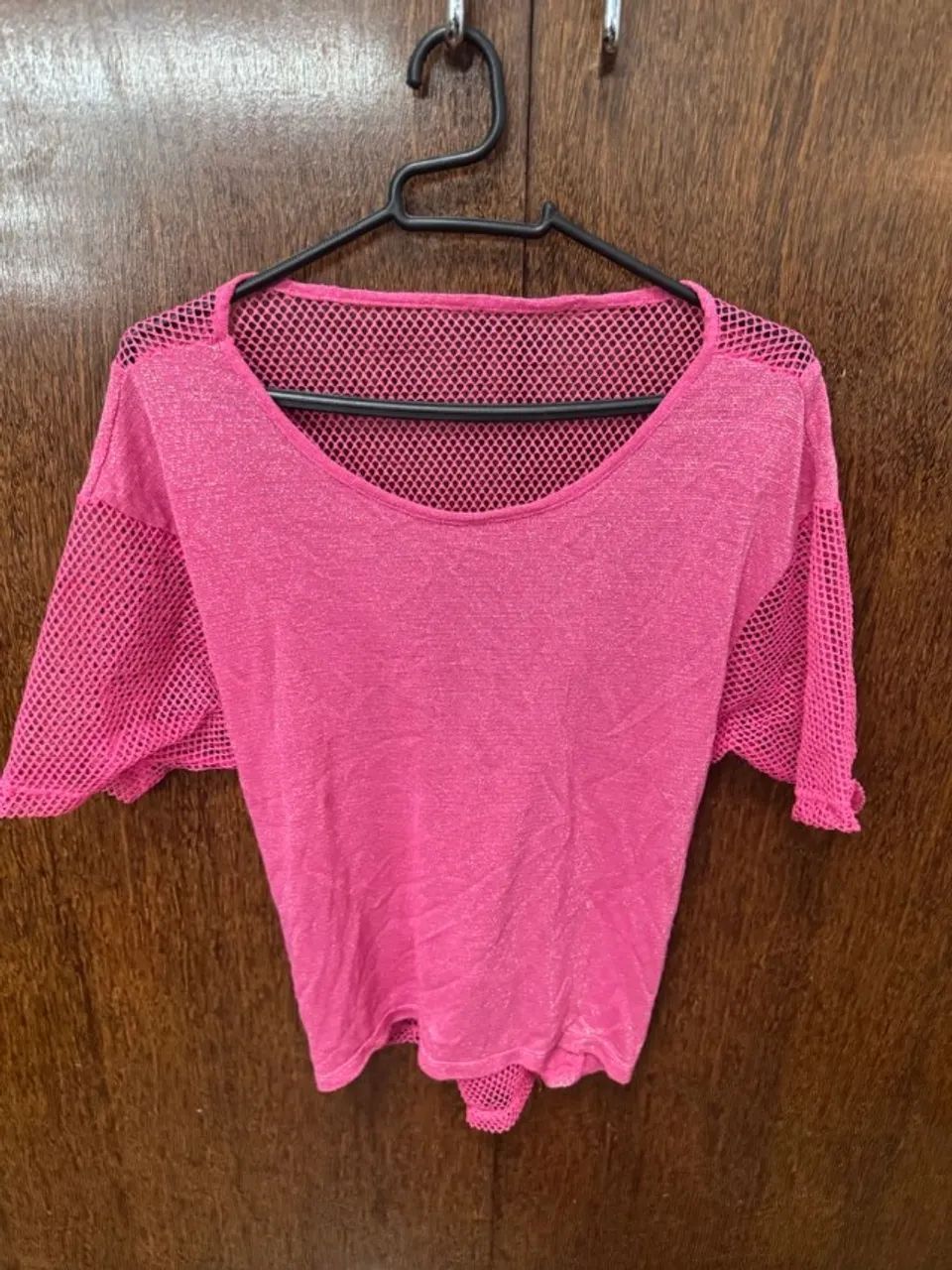 blusa feminina rosa m - Foto 3