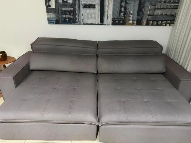 Sofá Cinza Retrátil - Foto 4