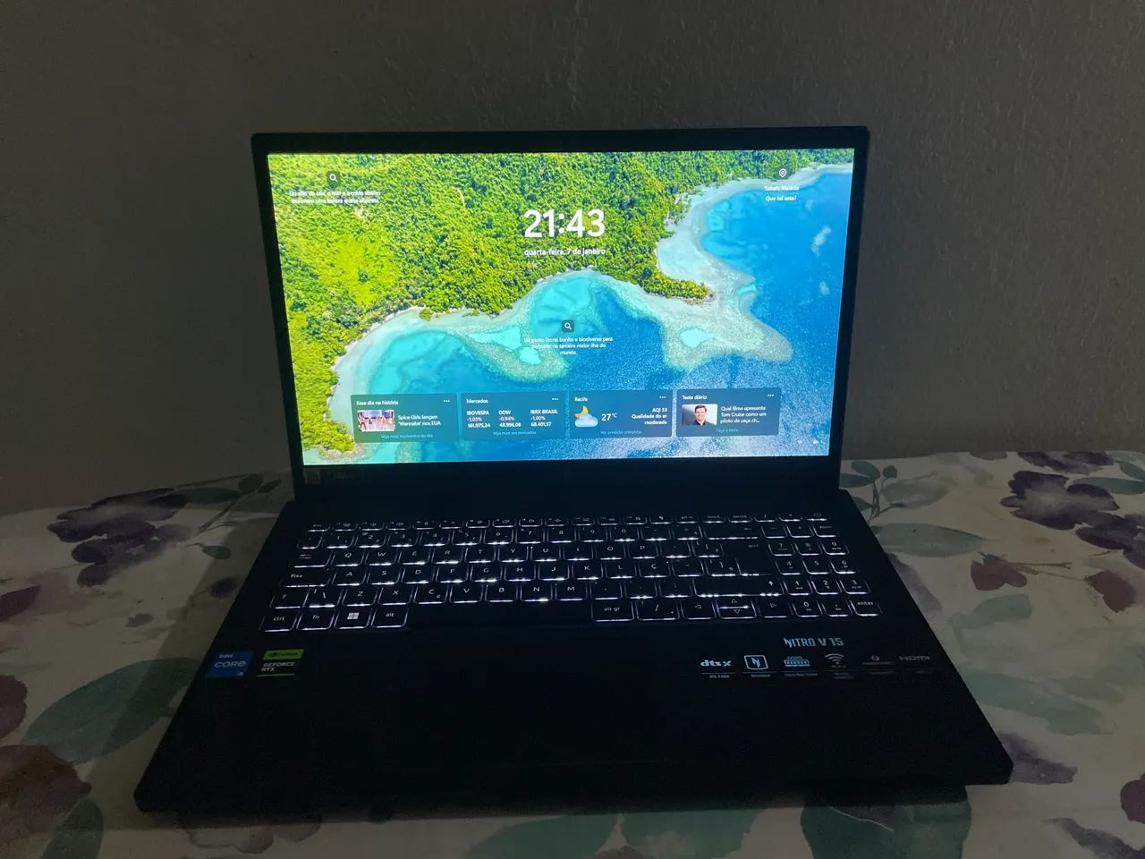 Notebook Acer Nitro v15 i5 13420H 8gb ssd - Funcionando (GPU OFF)