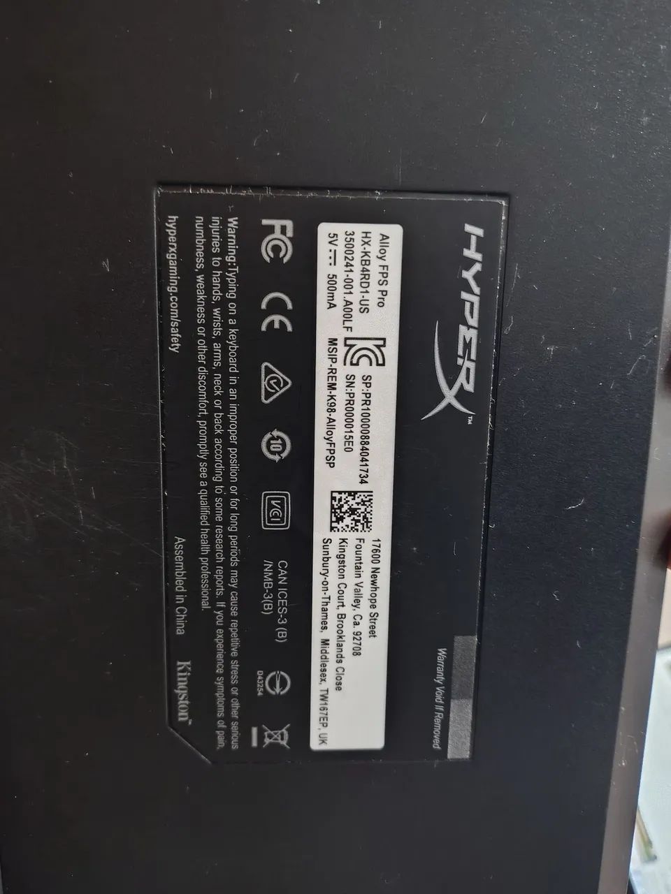 Teclado Gamer Mecânico Alloy FPS PRO Hyperx - Foto 3