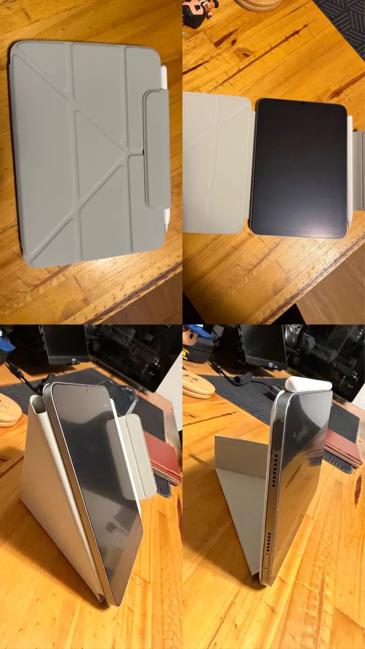 Capa magnética IPad Mini. 7 cinza  - Foto 5