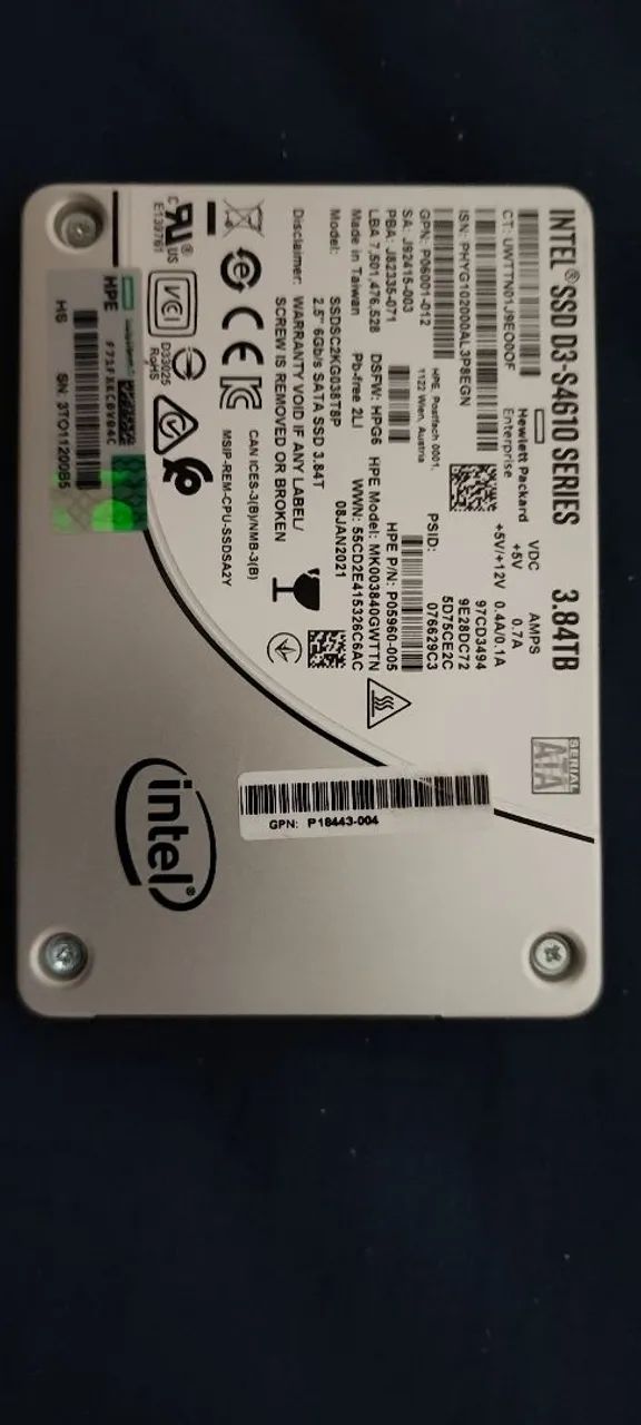 HD SSD Intel 3.84 TB
