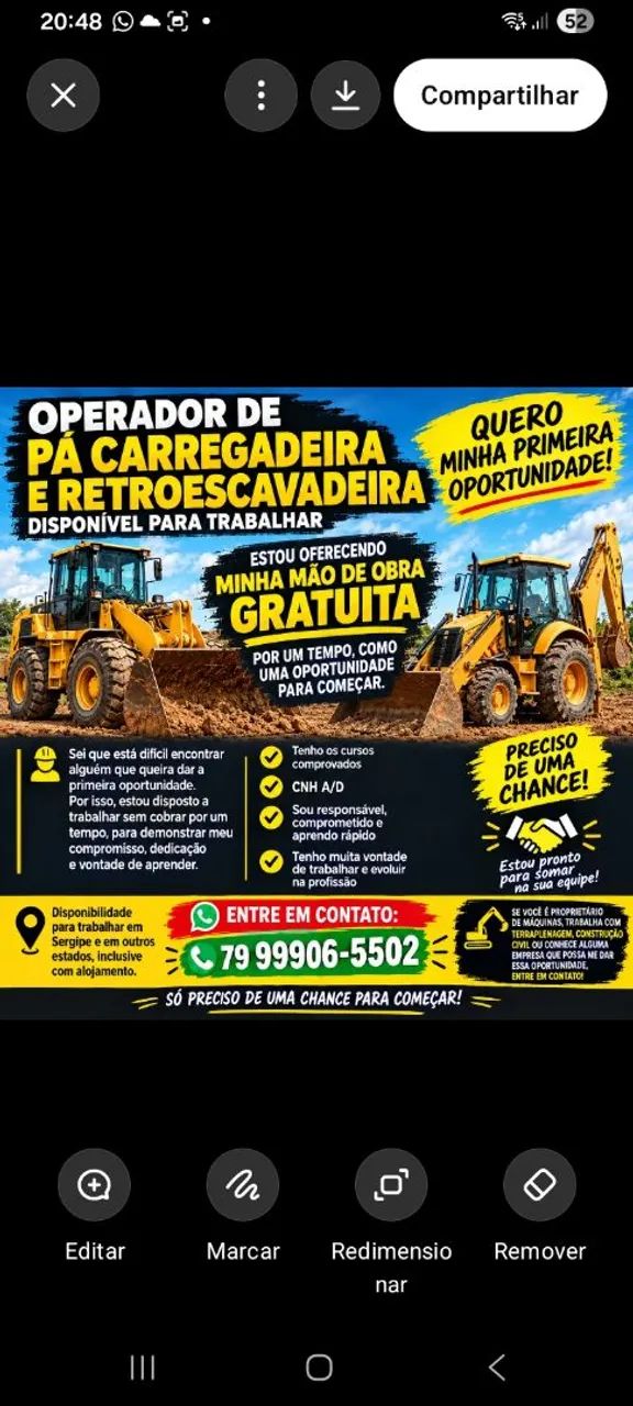 OPERADOR DE PÁ CARREGADEIRA E RETROESCAVADEIRA