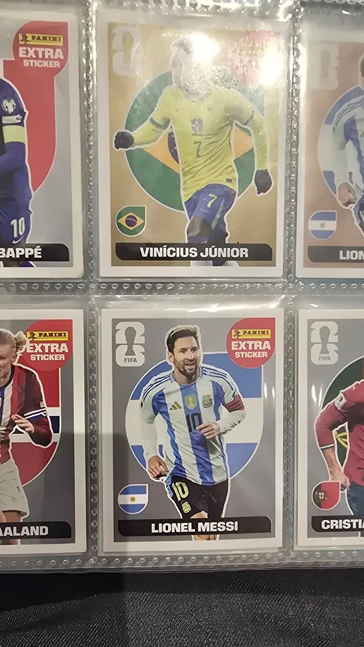Figurinha Messi prata legend