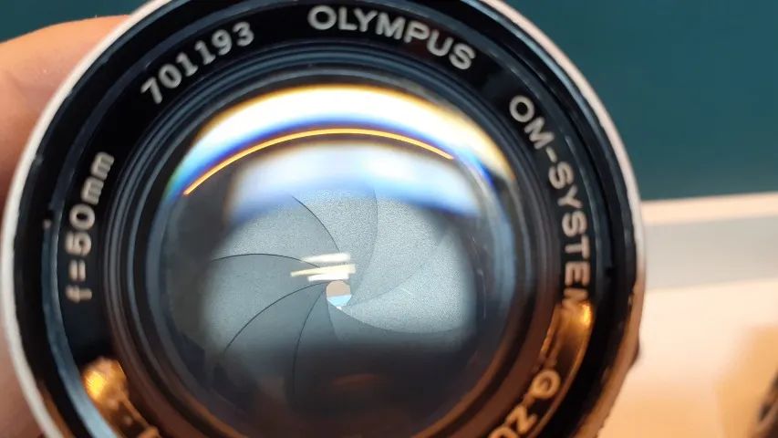 OLYMPUS OM-1 MD- 1972 - Zuiko - 50mm f1.4 + Motor Drive + Case Original Marrom - Foto 3