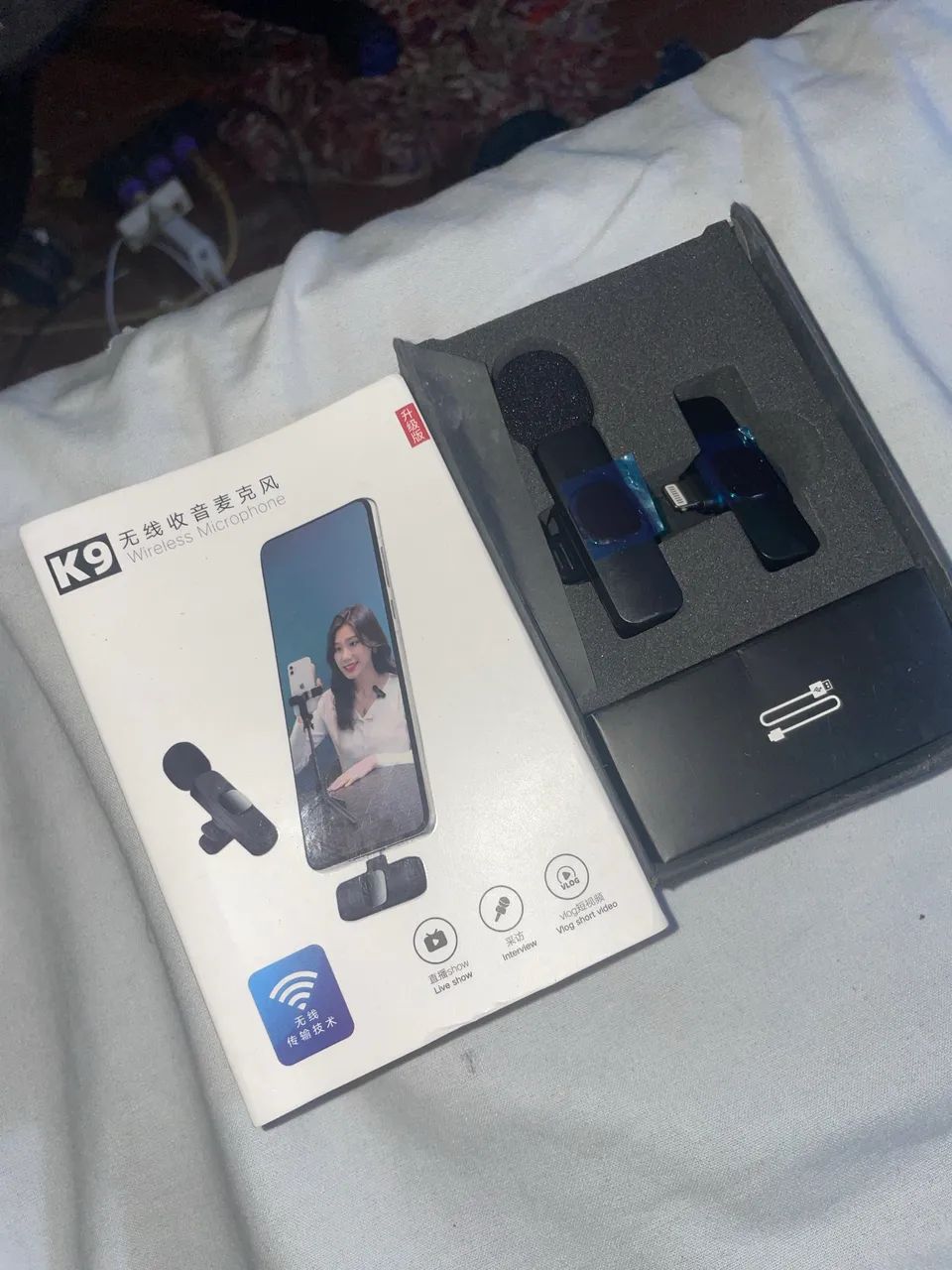 MICROFONE SEM FIO LAPELA PARA CELULAR 