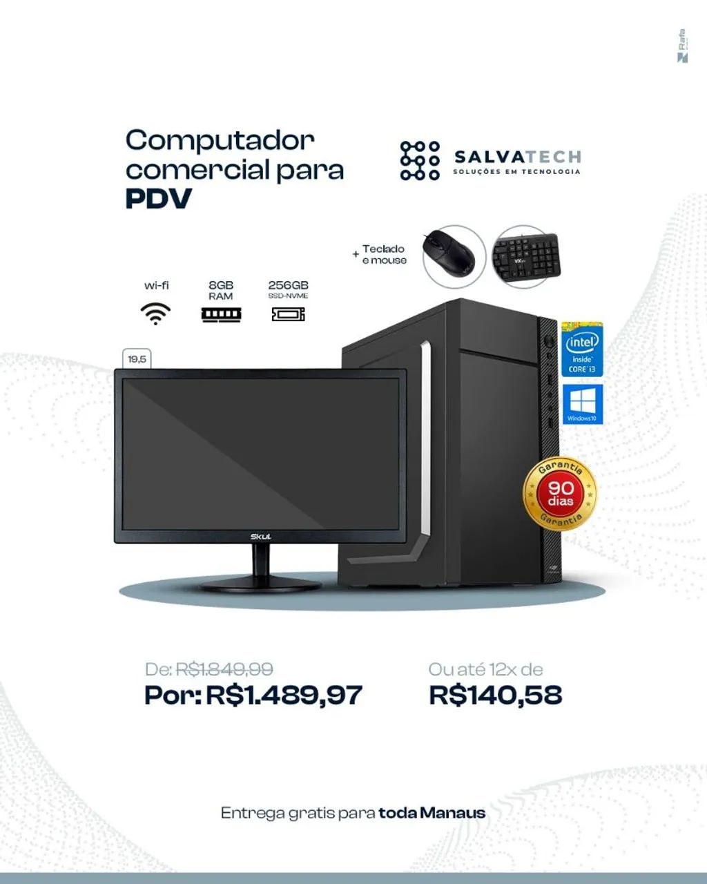 COMPUTADOR EMPRESARIAL MODERNO COMPLETO PARA SUPERMERCADOS E MERCADINHOS USAR EM PDV - Foto 2