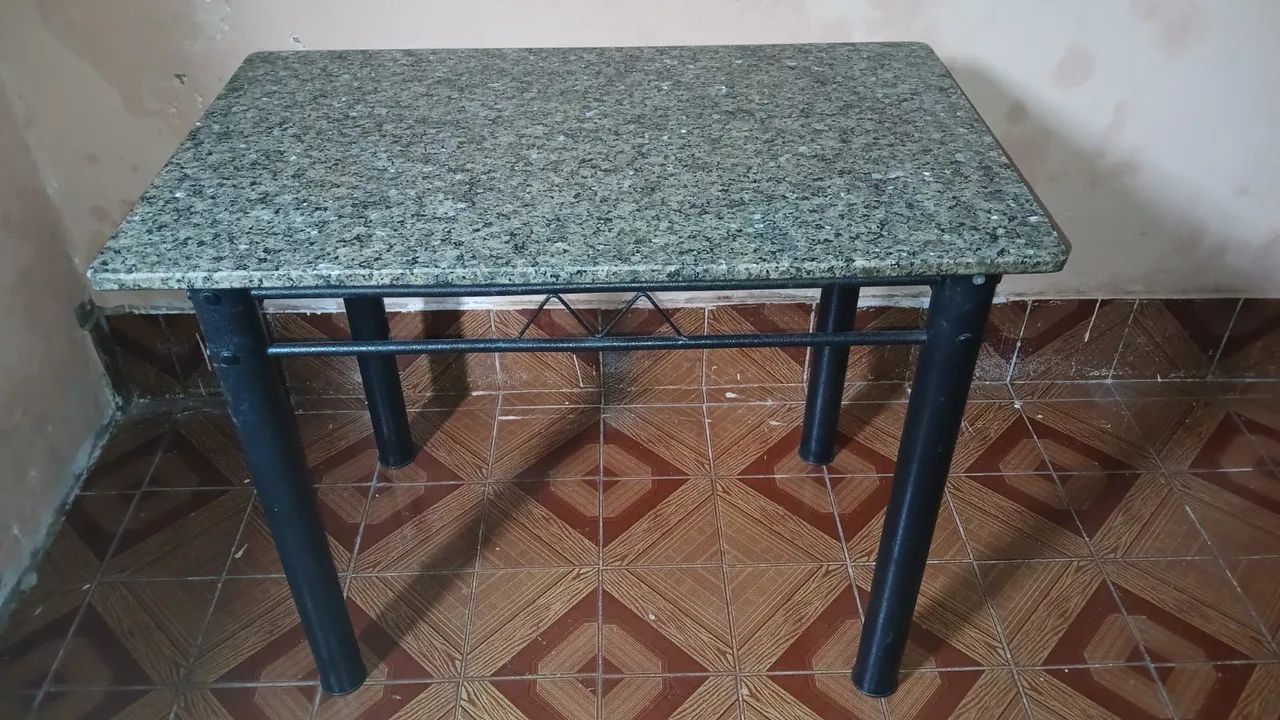 Mesa para sala de jantar tampo granito 100×60 cm - Foto 4